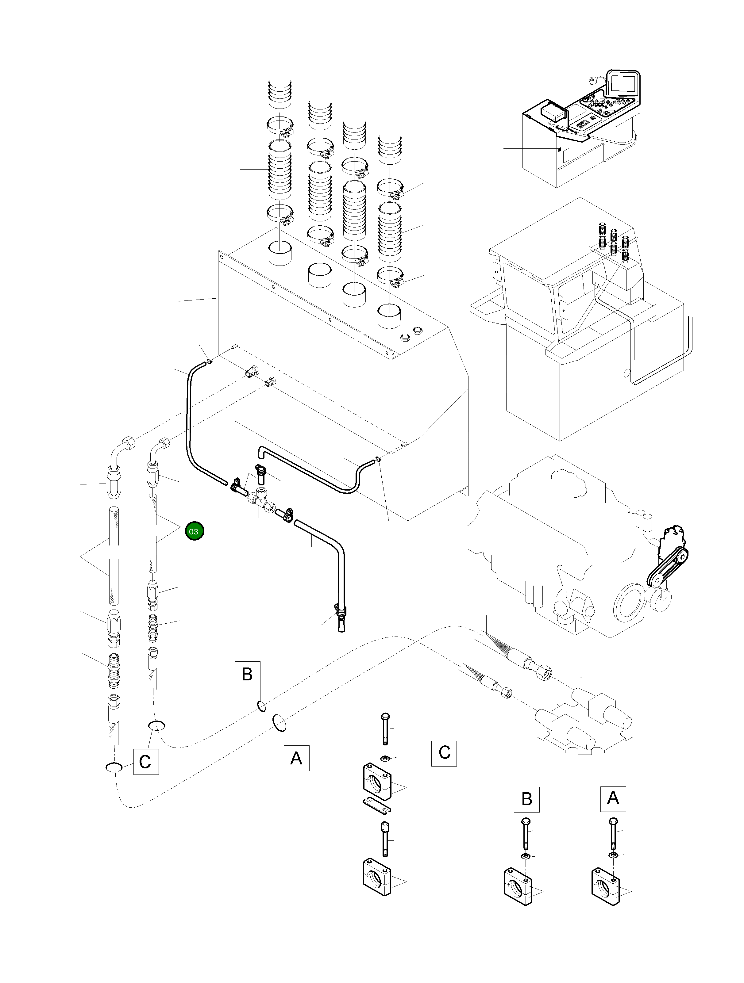 Шланг 08 769 566 73 Komatsu