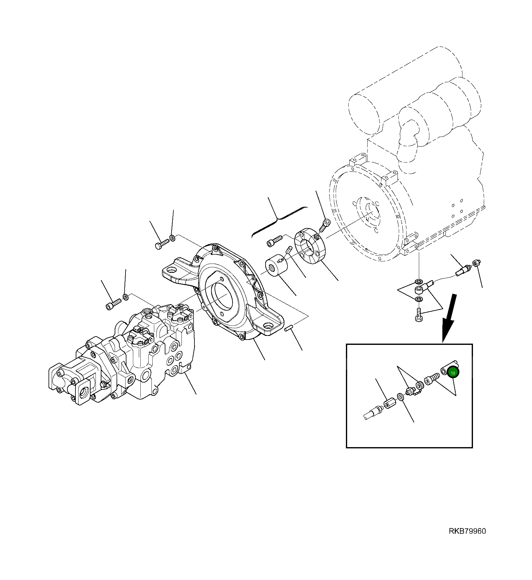 Шланг 37C-09-1J001 Komatsu