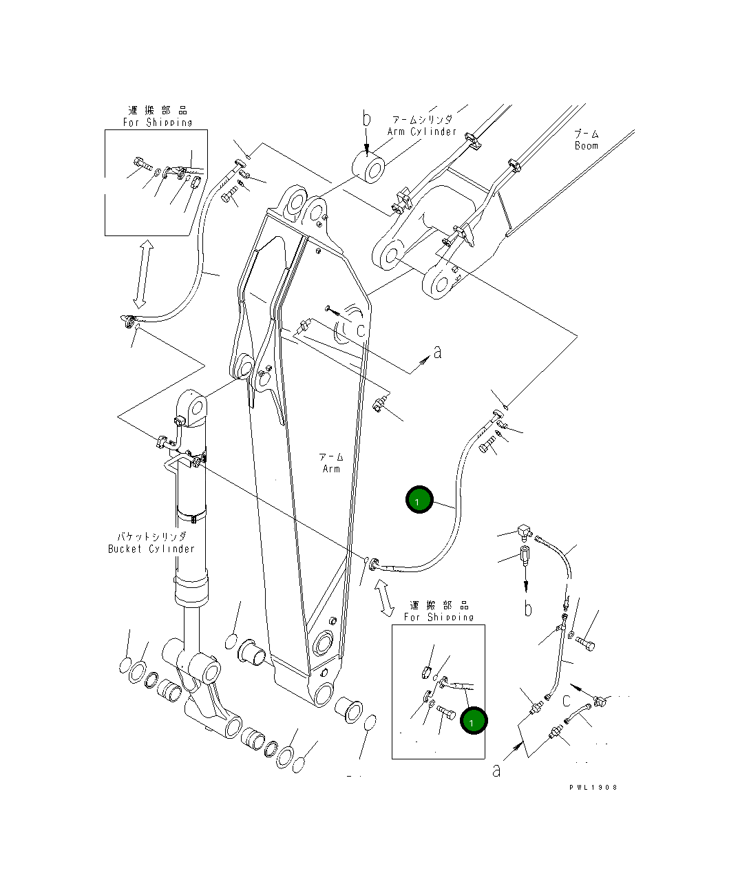 Шланг 07073-21A19 Komatsu