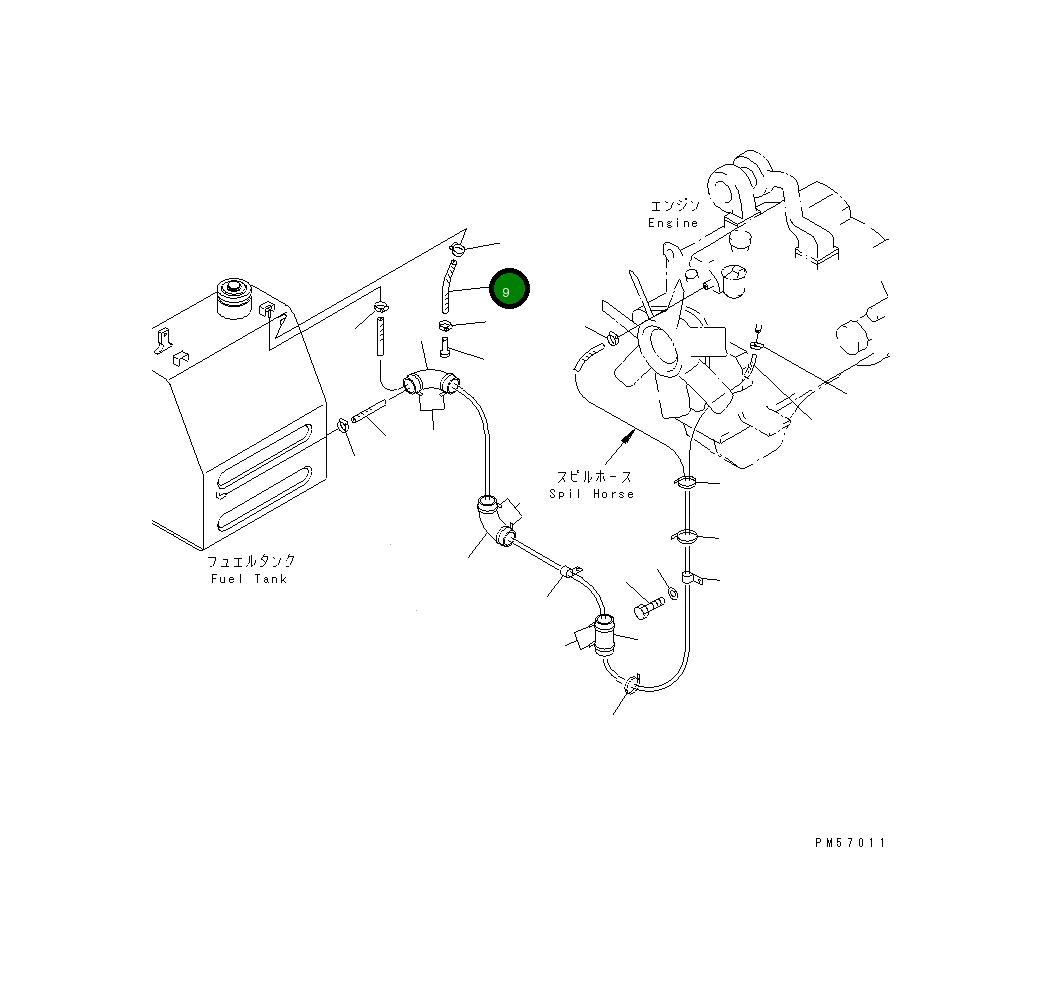 Шланг 07270-20415 Komatsu