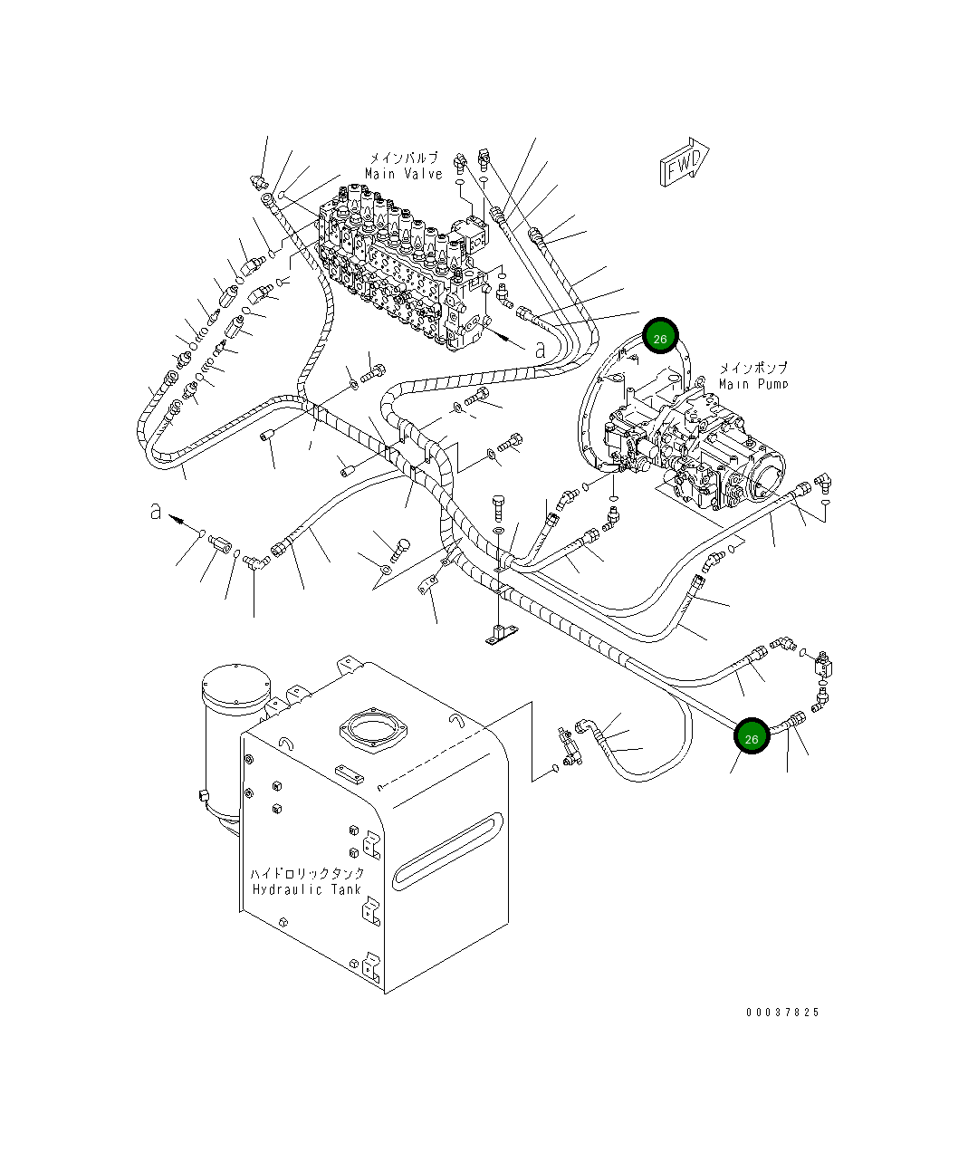 Шланг 07621-00314 Komatsu