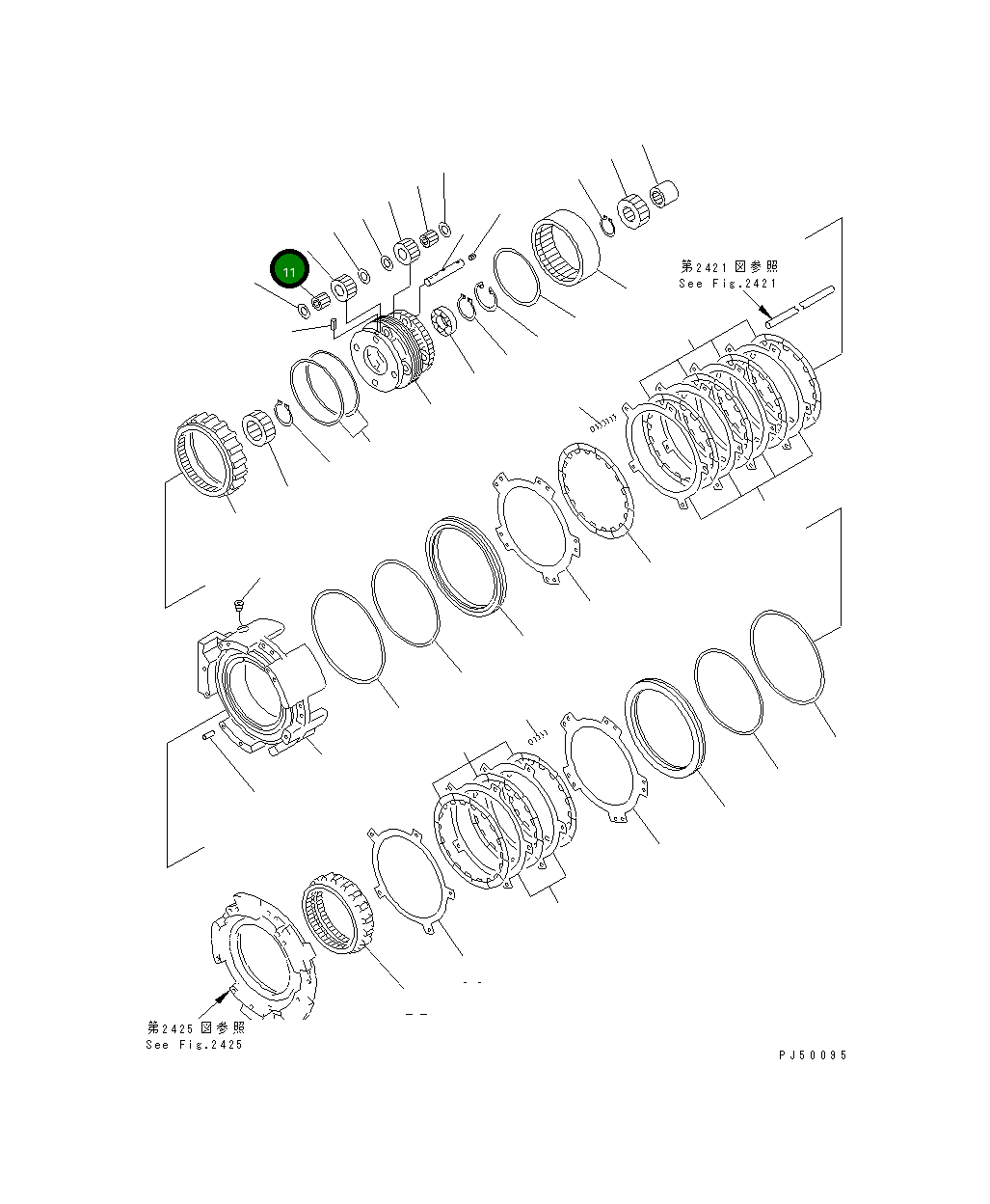 Шестерня 23E-15-12431 Komatsu
