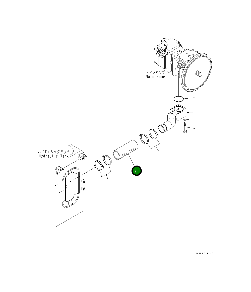 Шланг 07260-08728 Komatsu