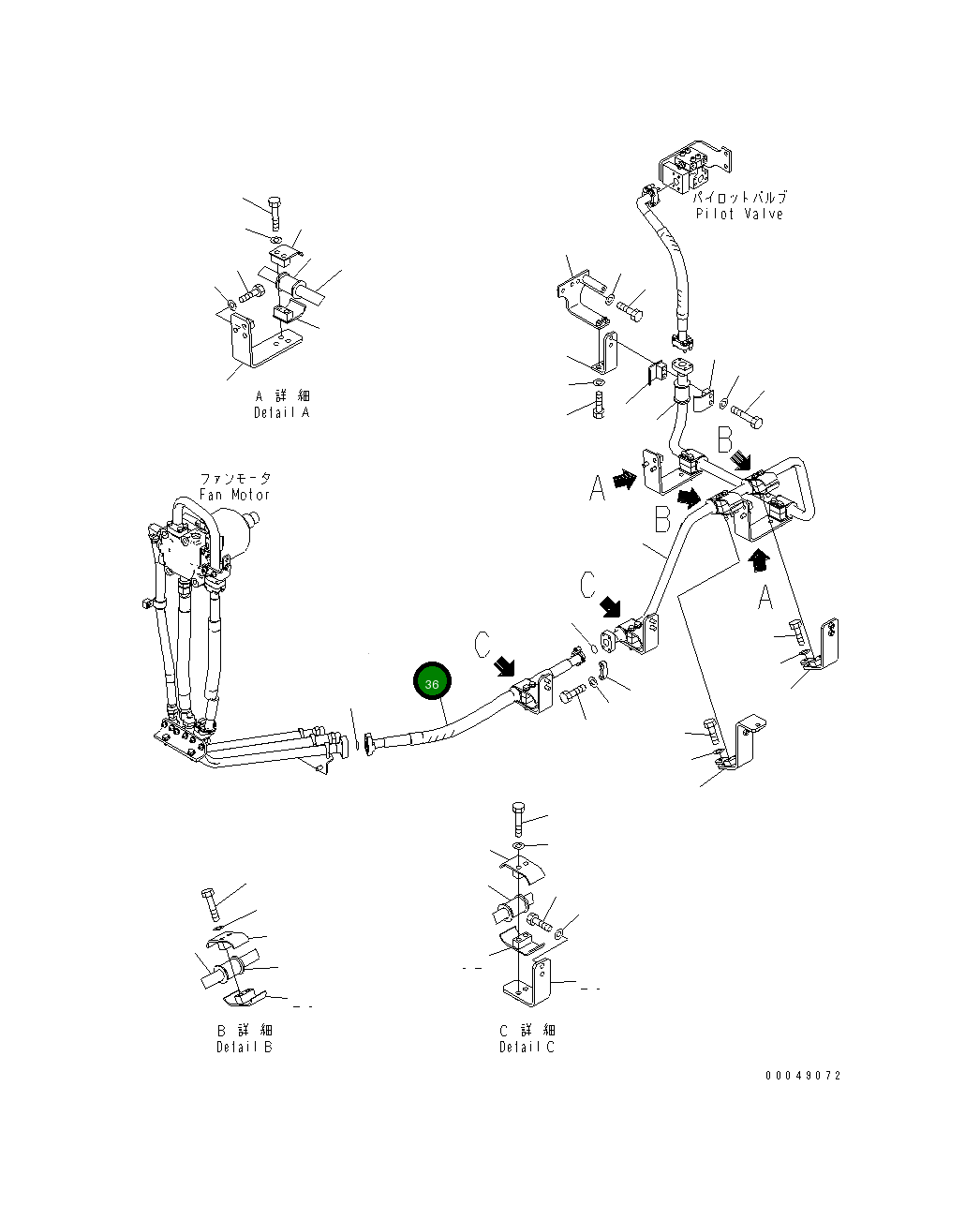 Шланг 07089-01010 Komatsu