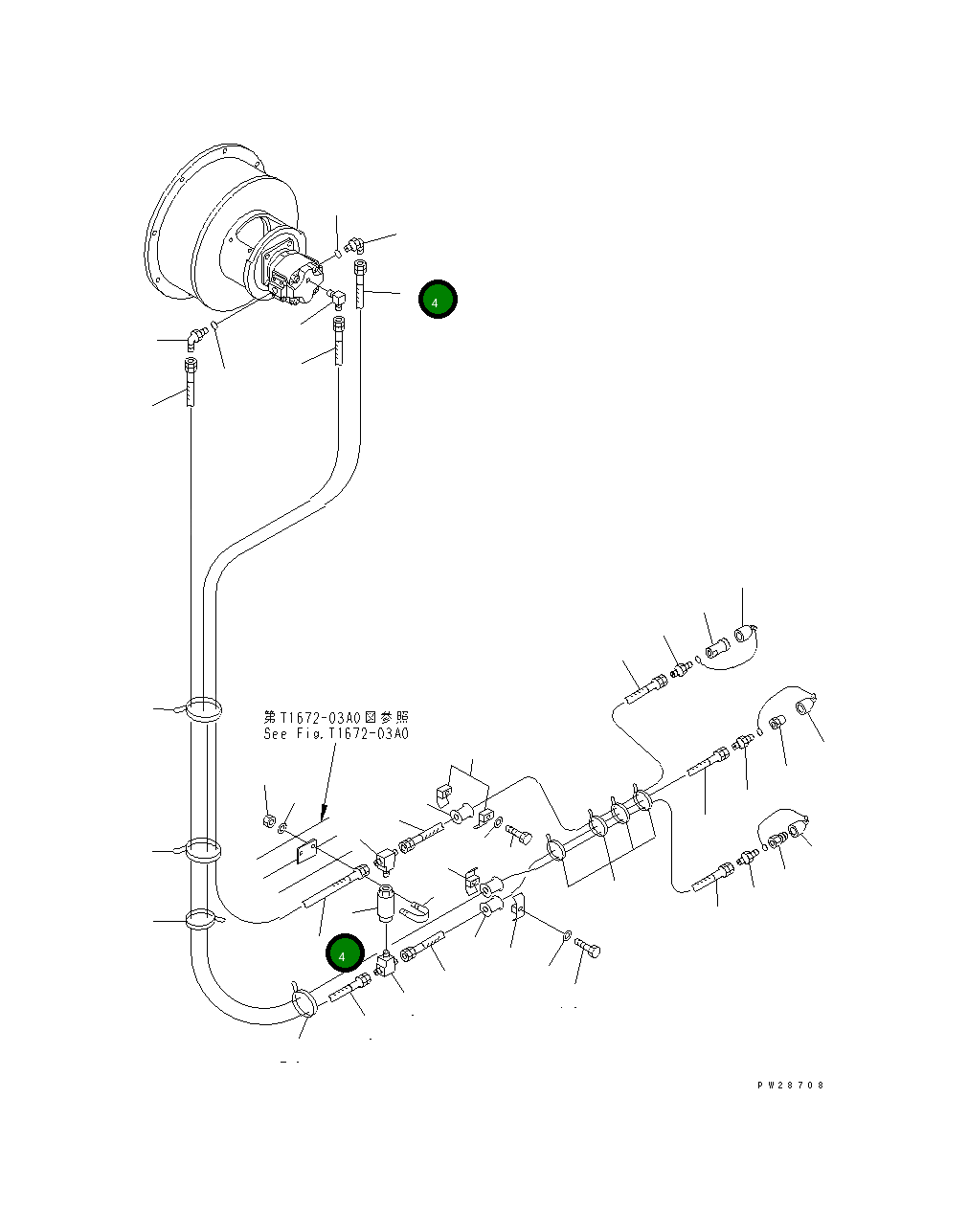 Шланг 07113-00414 Komatsu