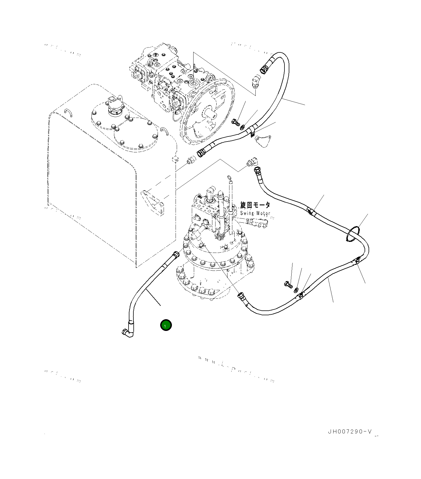 Шланг 20Y6254371 Komatsu