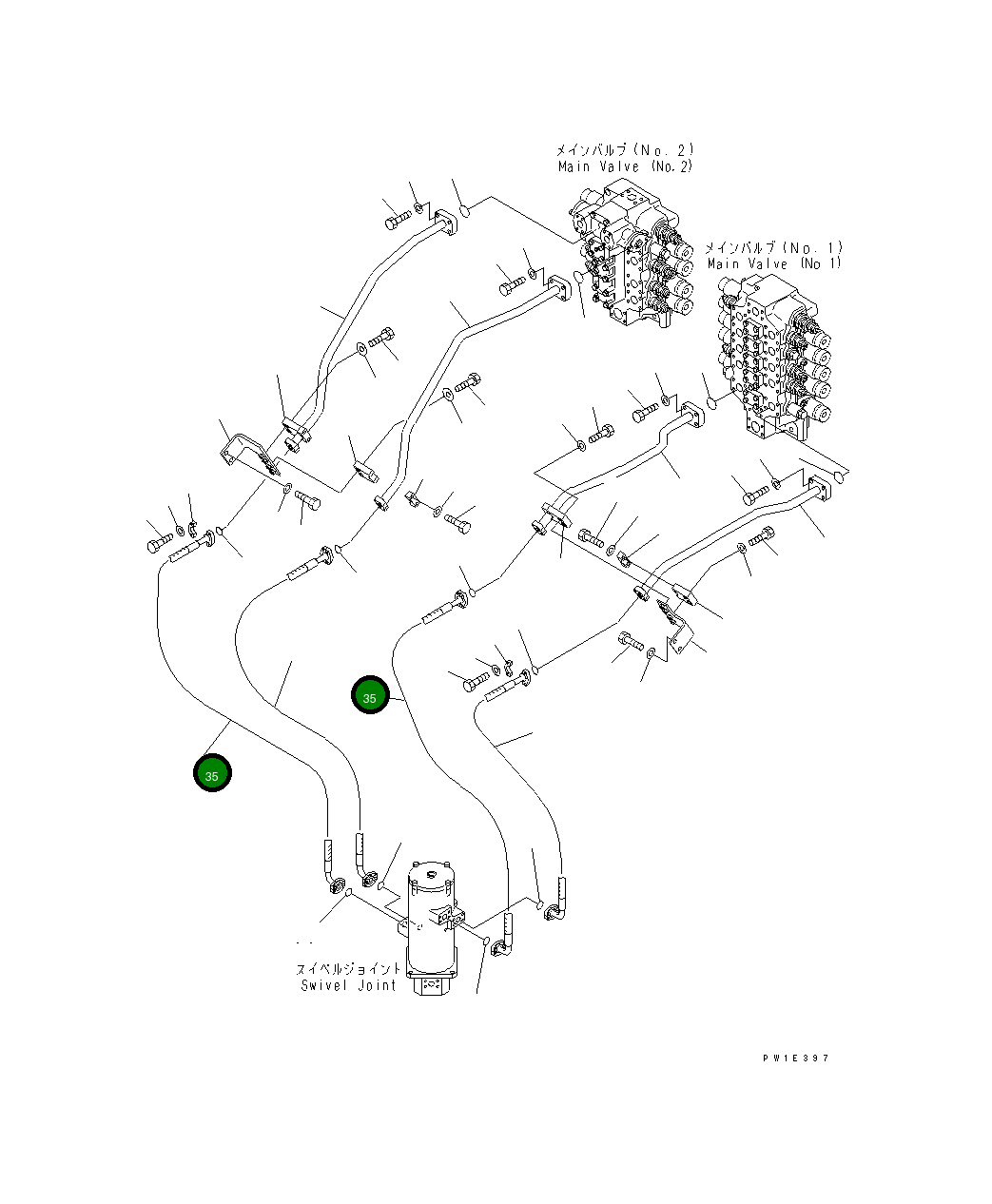 Шланг 07073-01A08 Komatsu
