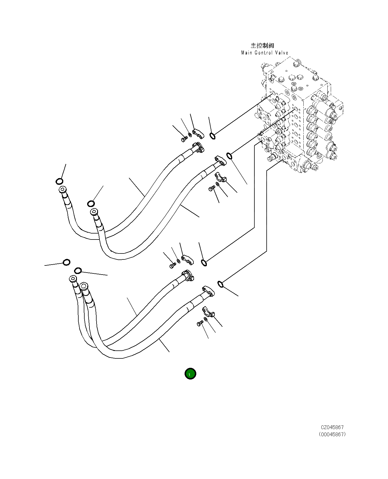 Шланг 20Y-62-51240 Komatsu