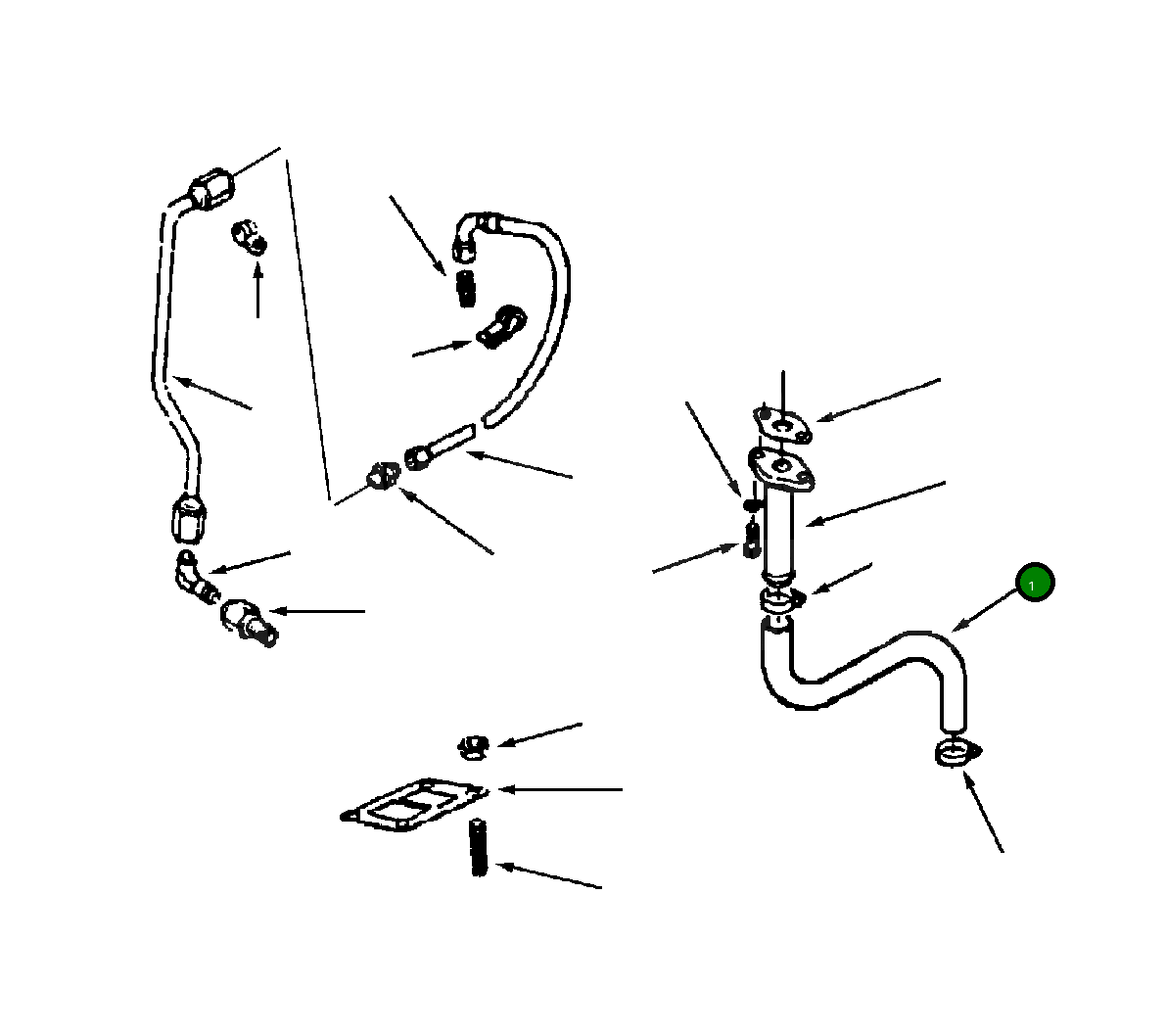 Шланг 1237 954 H1 Komatsu
