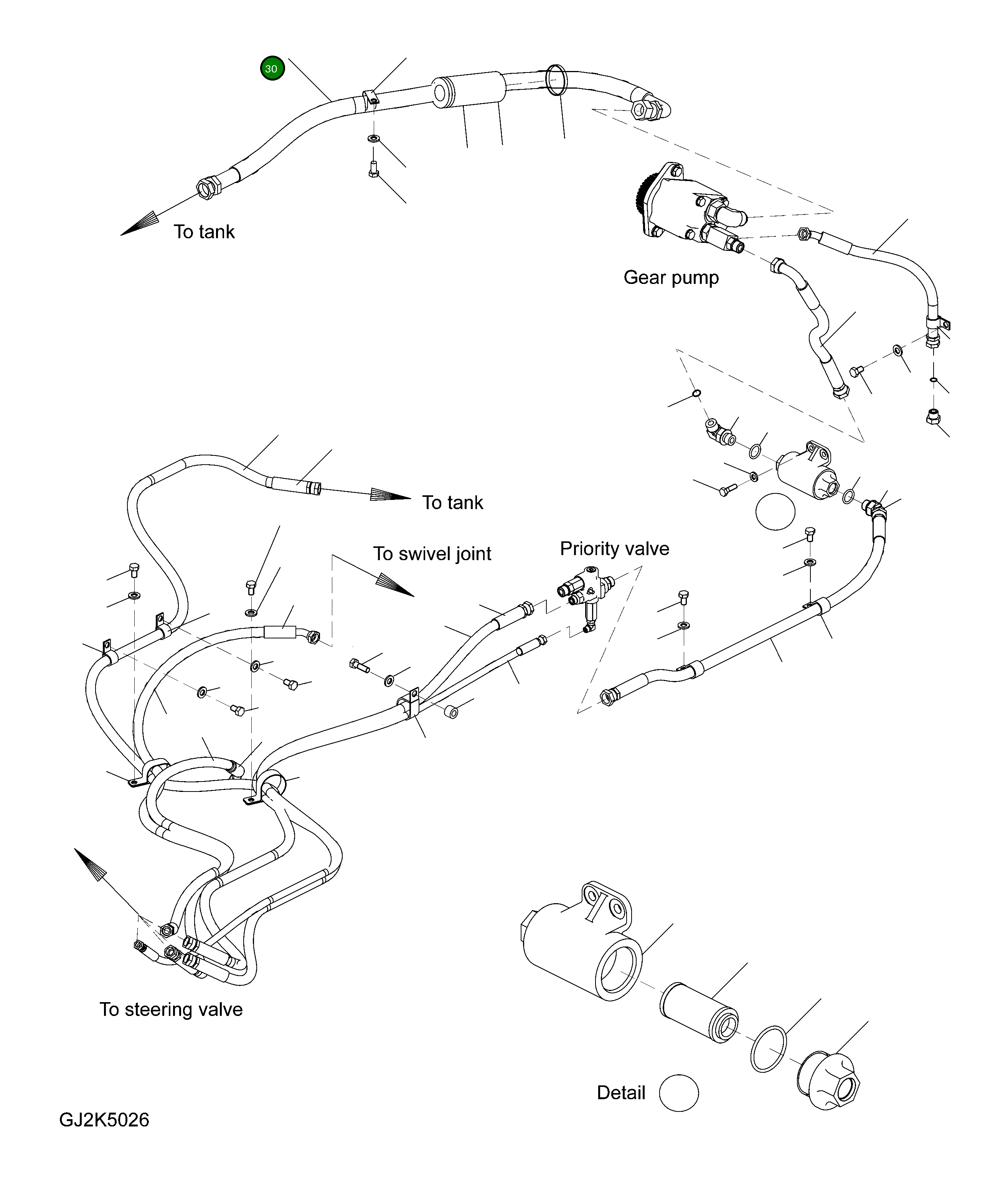 Шланг 07185-01014 Komatsu