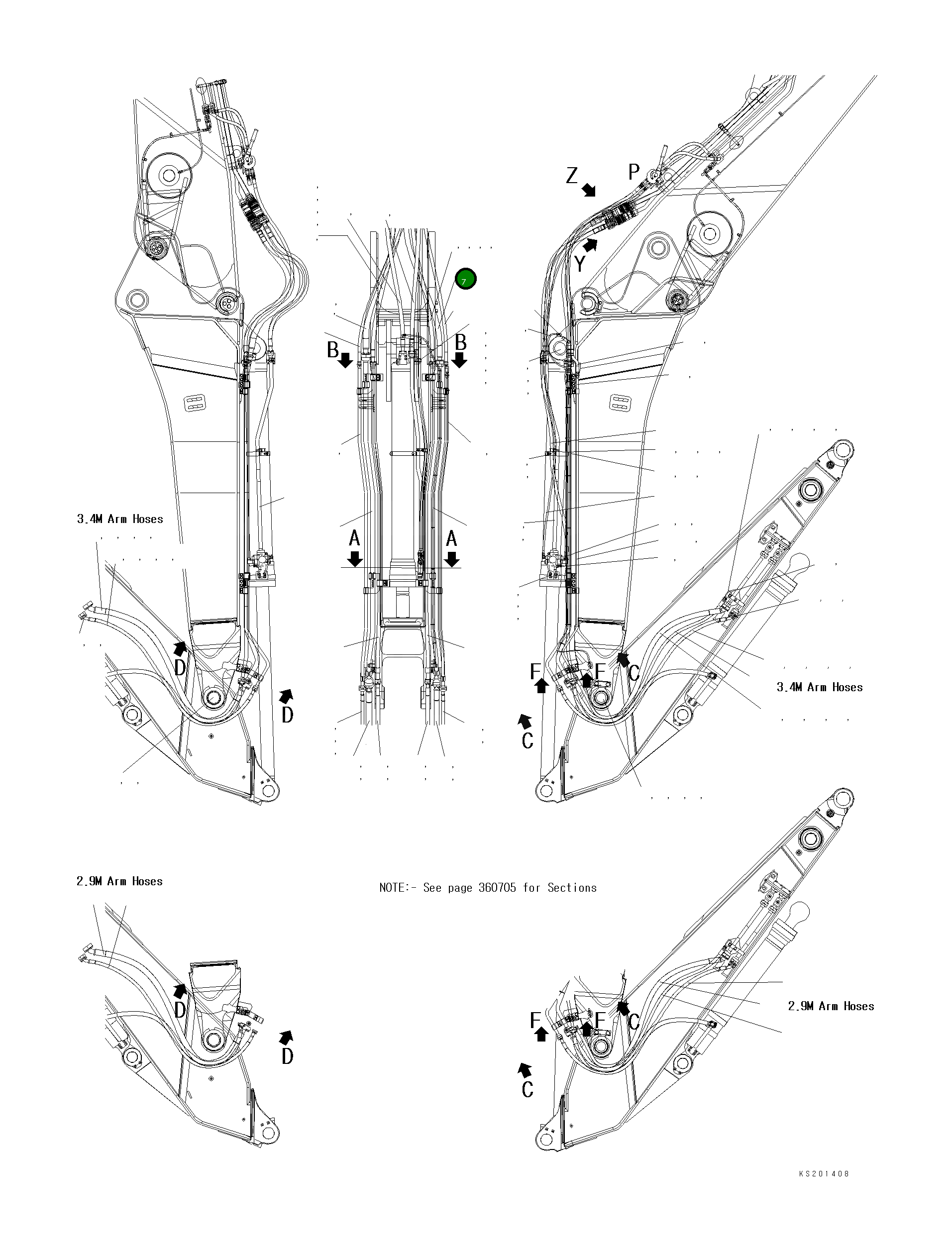 Шланг 208-62-KC940 Komatsu