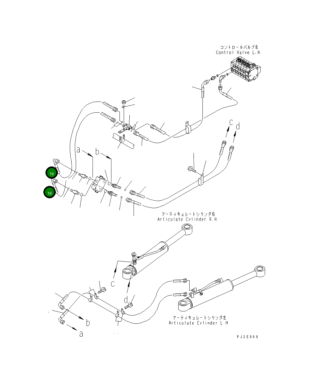 Шланг 02766-B0308 Komatsu