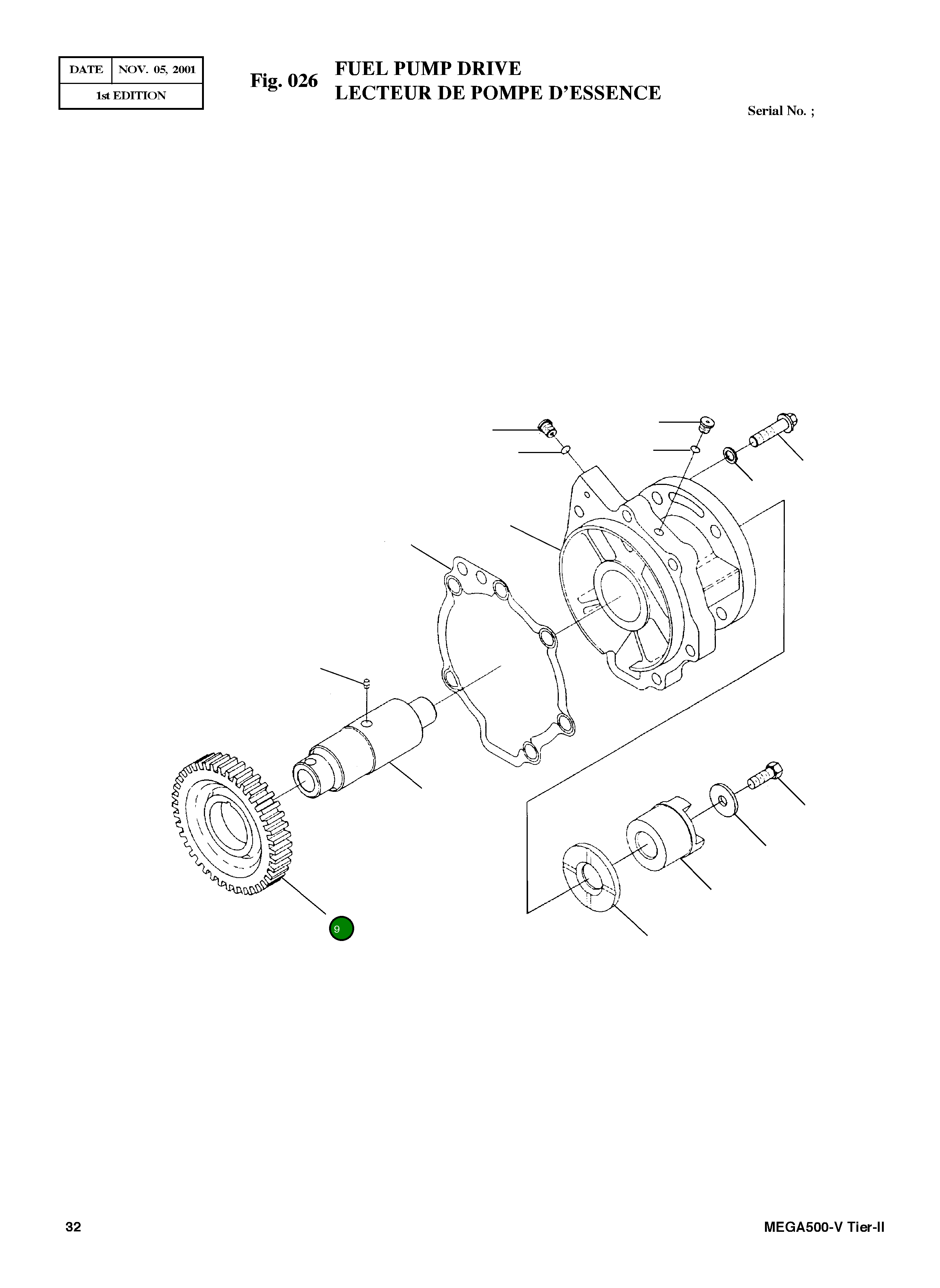 Шестерня (2.0T) 3041042 Komatsu