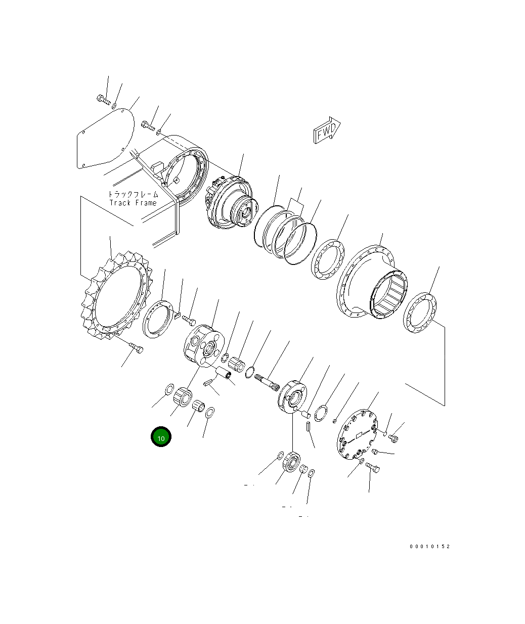 Шестерня 20Y-27-22140 Komatsu