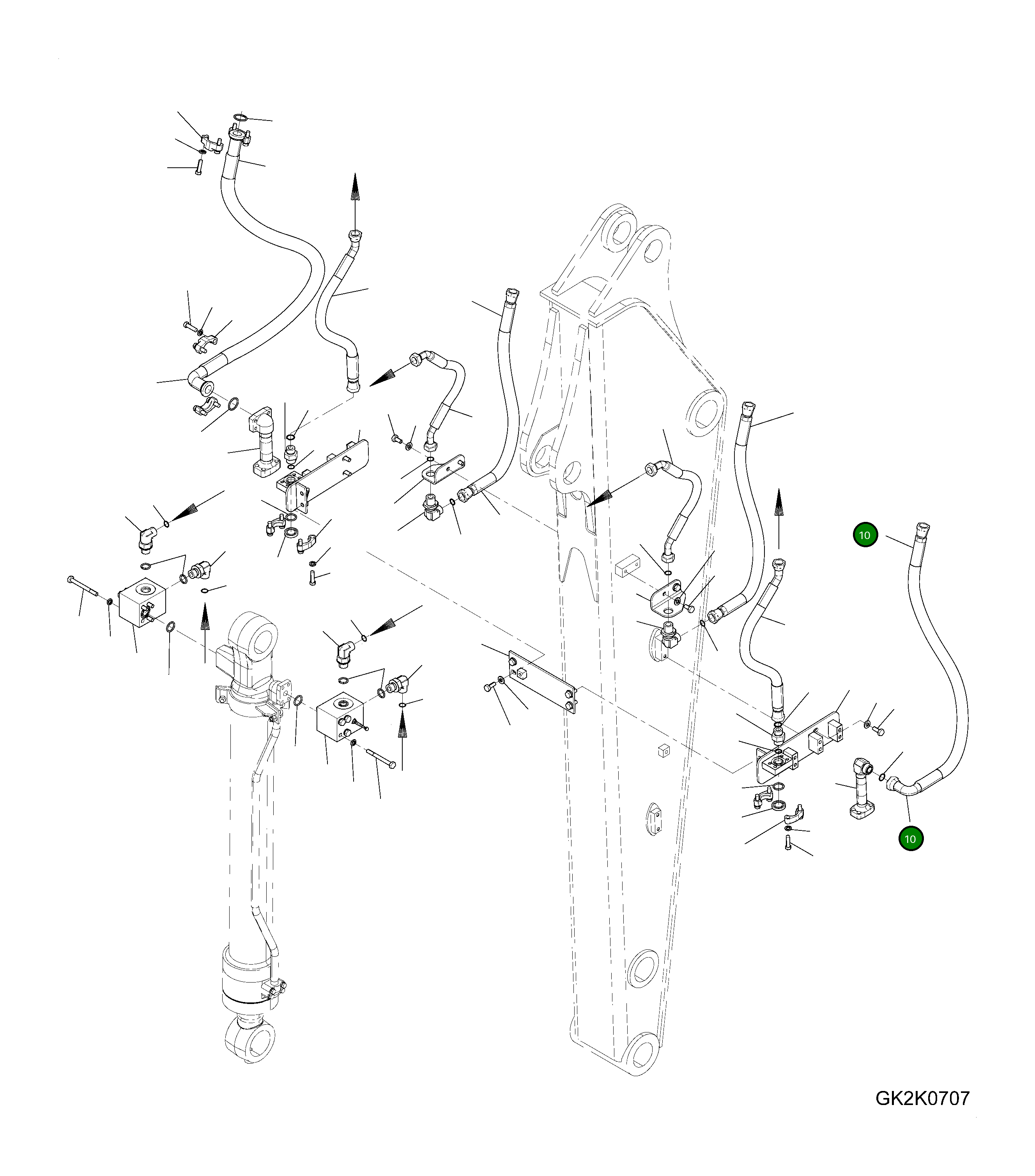 Шланг 20G-970-3790 Komatsu
