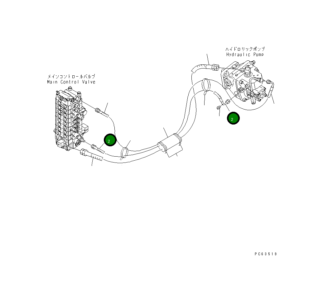 Шланг 20P-62-82222 Komatsu