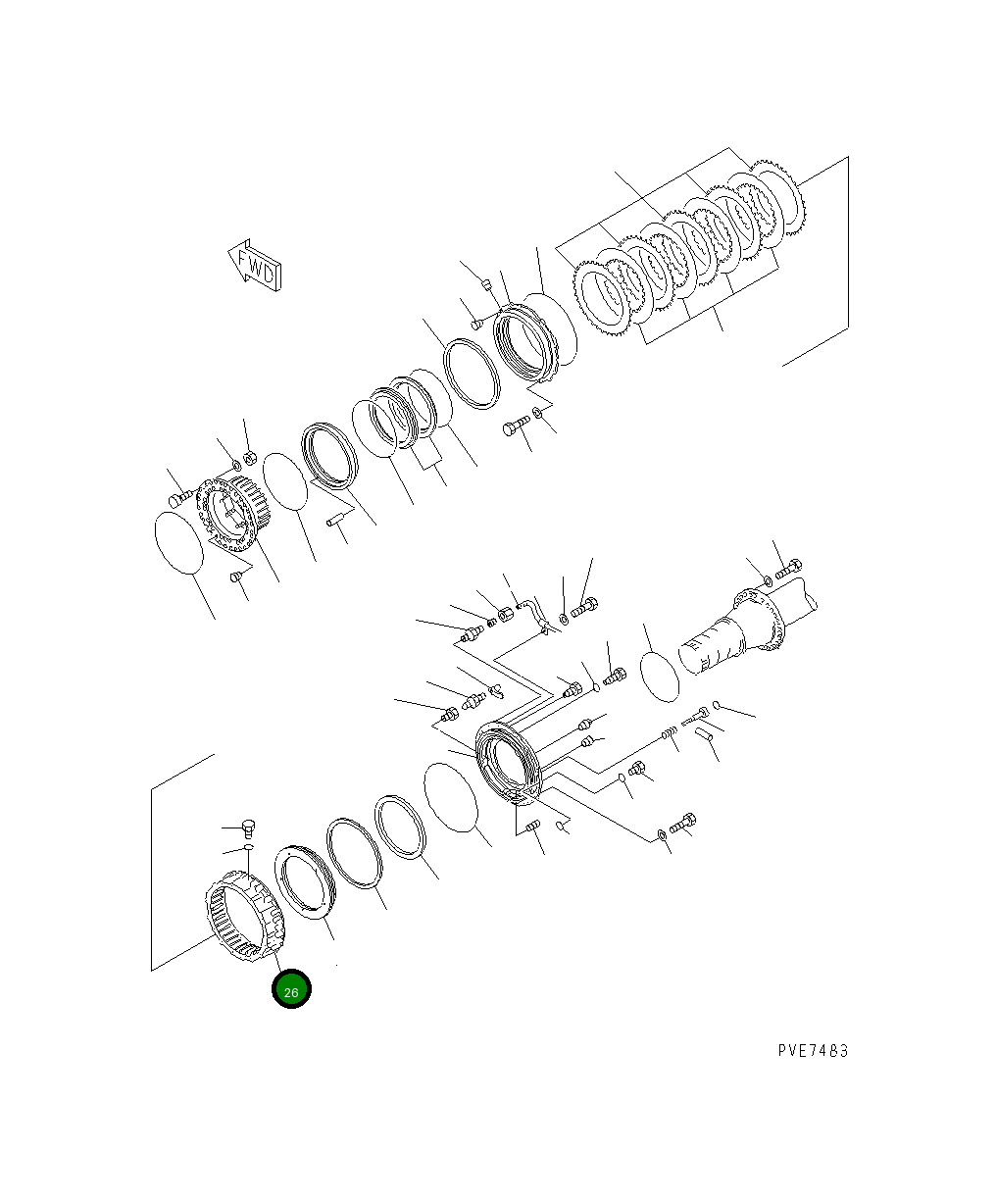 Шестерня,L.H. 427-33-11230 Komatsu