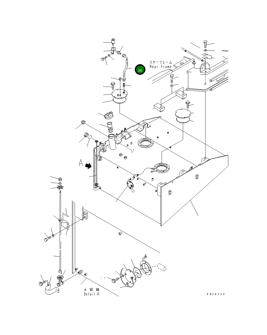 Шланг 07623-005A5 Komatsu