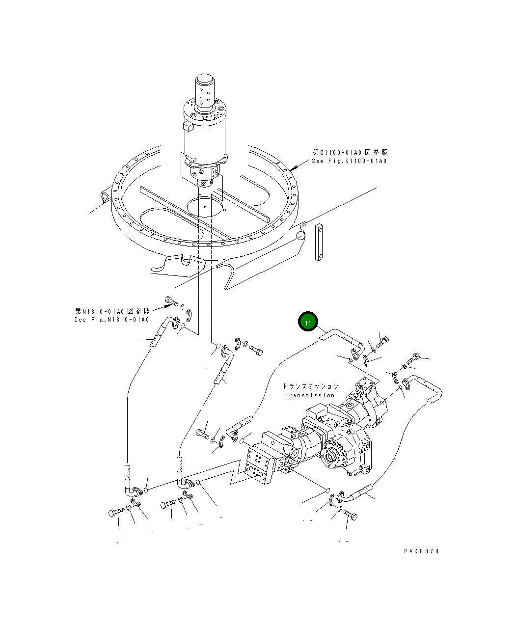 Шланг 20E-62-K4231 Komatsu