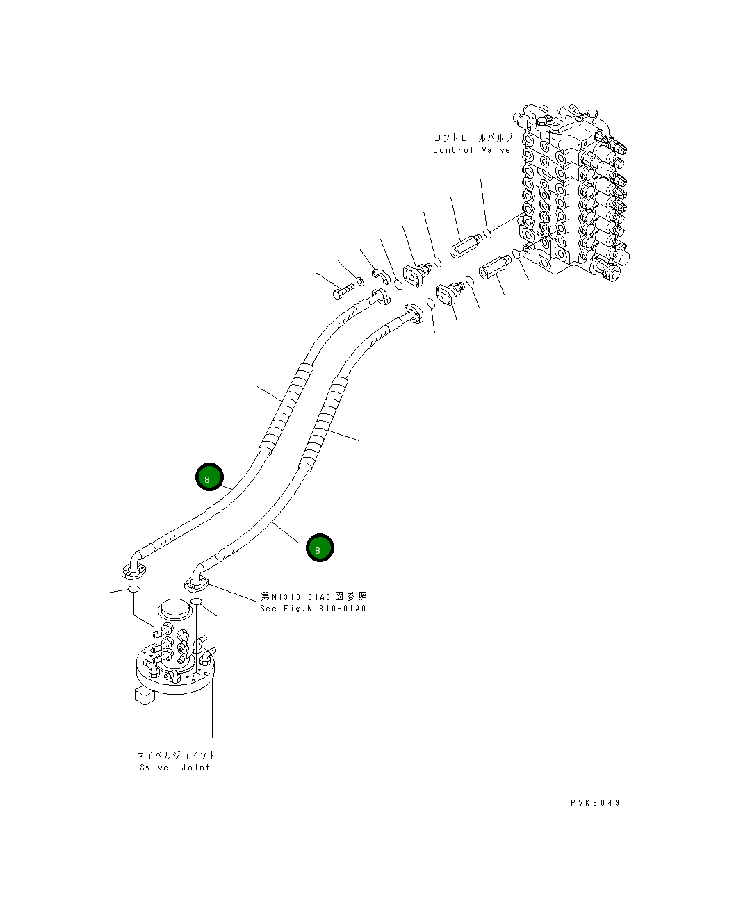 Шланг 20E-62-K6332 Komatsu