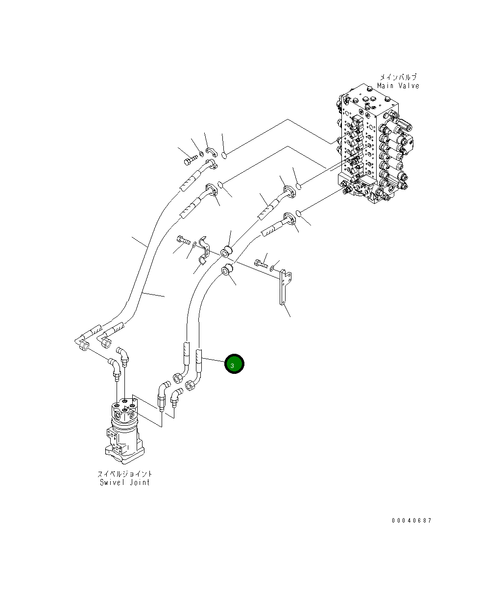 Шланг 20Y-62-58370 Komatsu