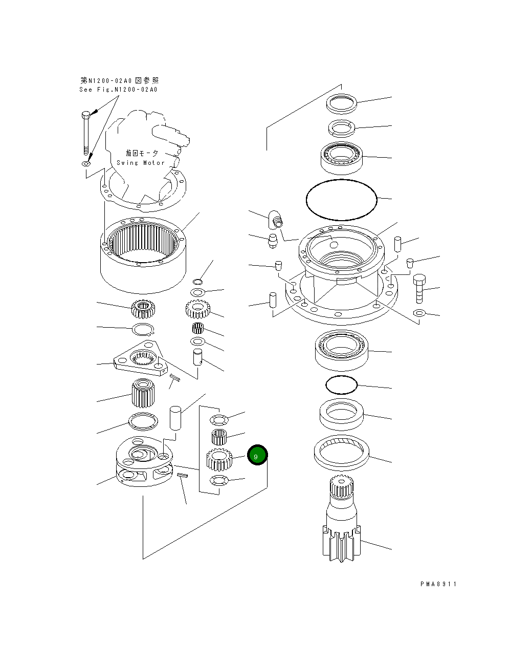 Шестерня 201-26-62180 Komatsu