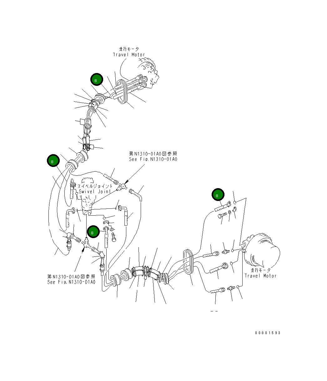Шланг 208-62-K1170 Komatsu