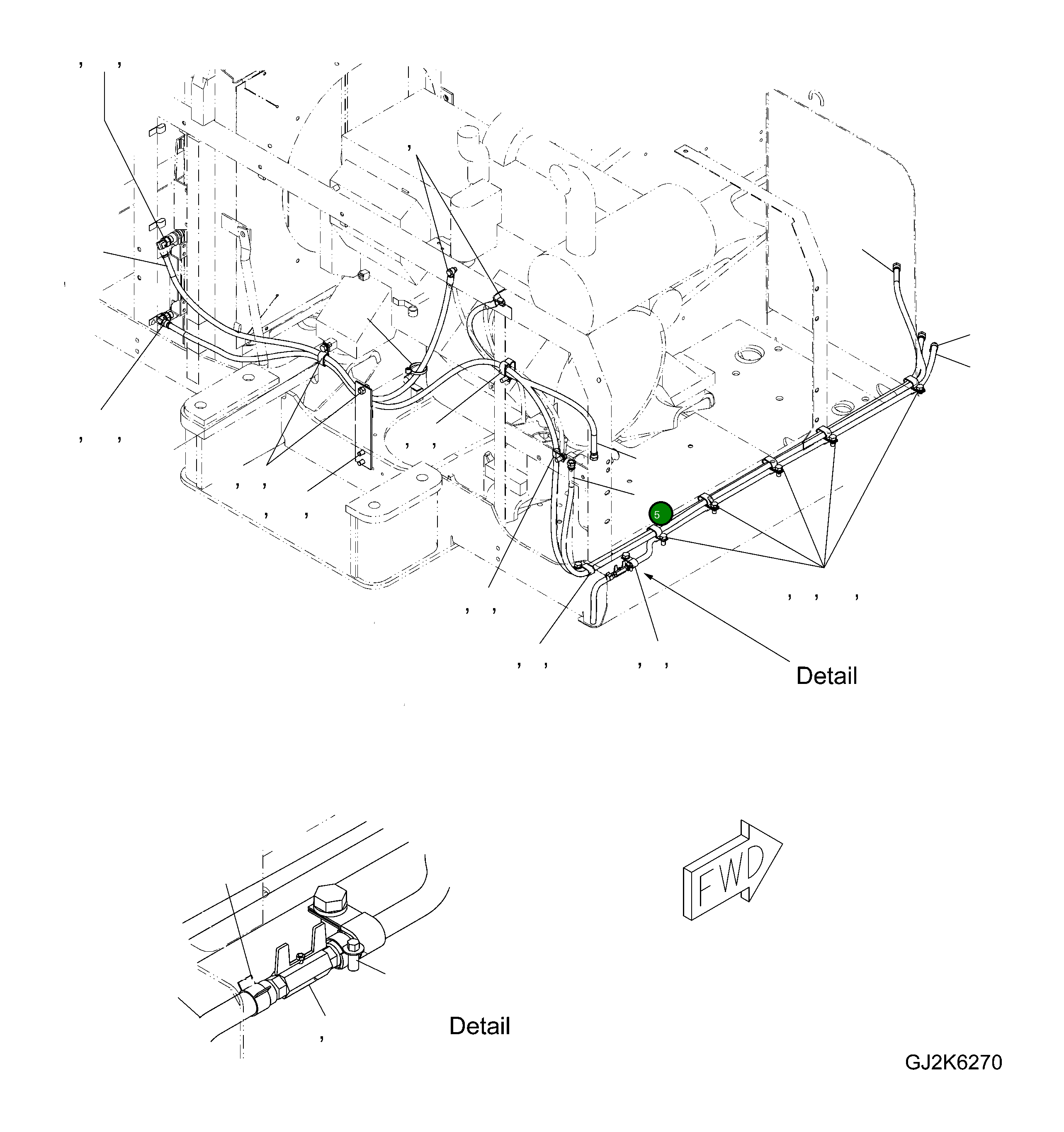 Шланг 20J-04-11221 Komatsu