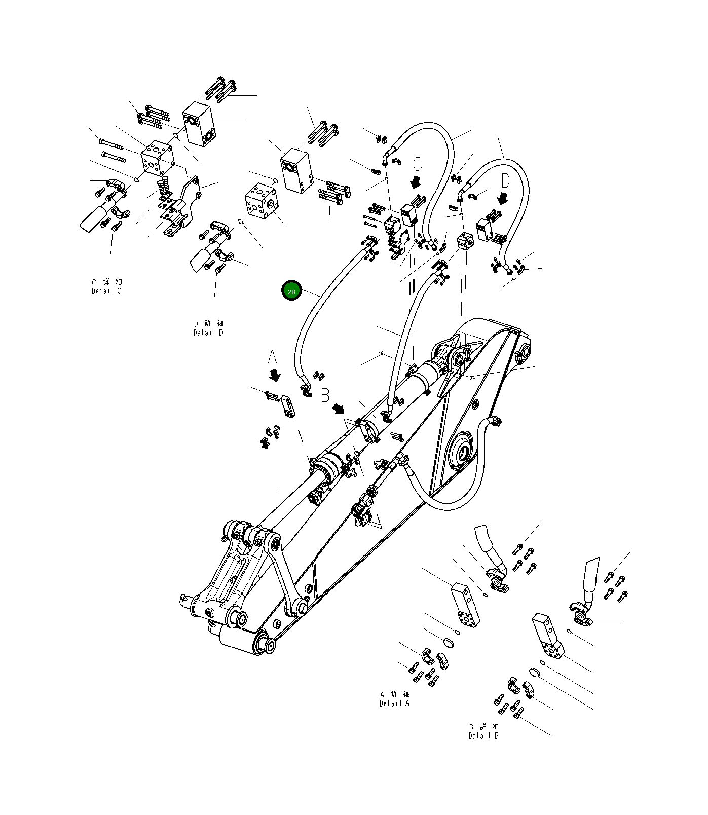 Шланг 07083-20612 Komatsu