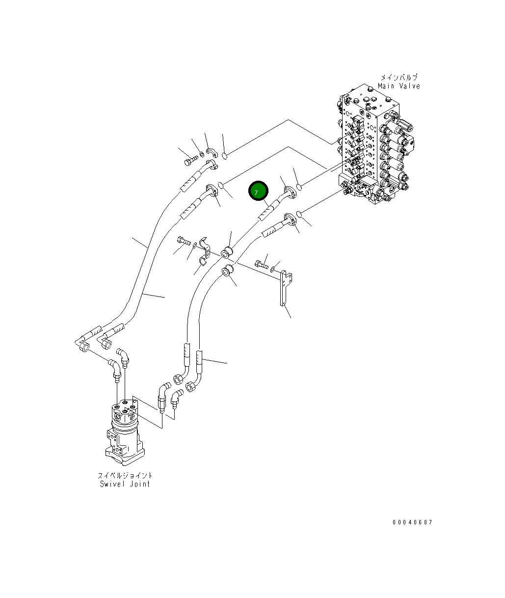 Шланг 20Y-62-58171 Komatsu