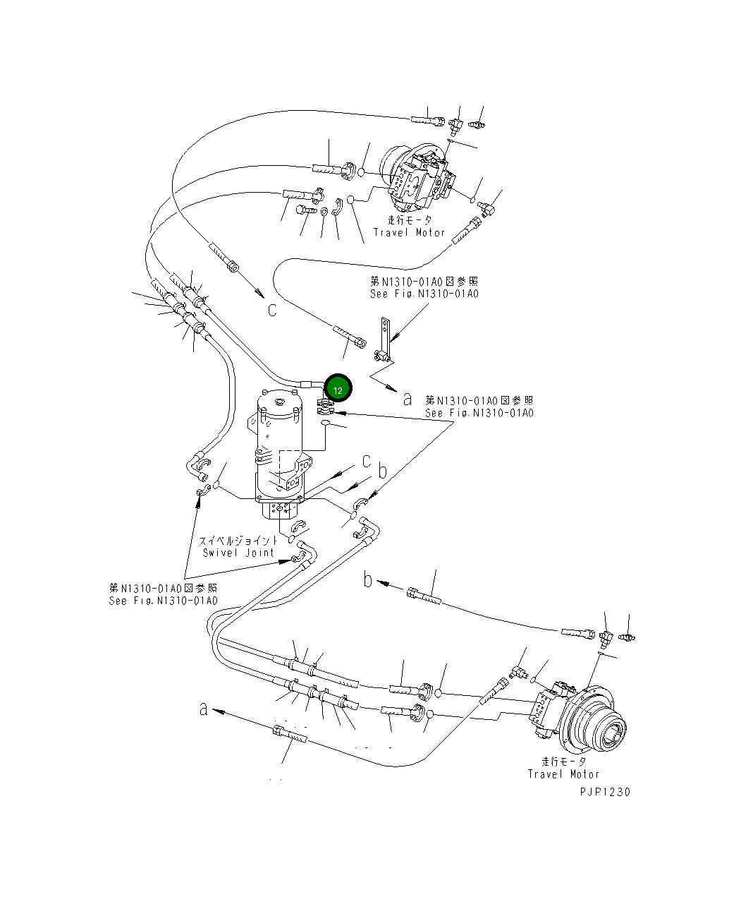 Шланг 07103-50327 Komatsu