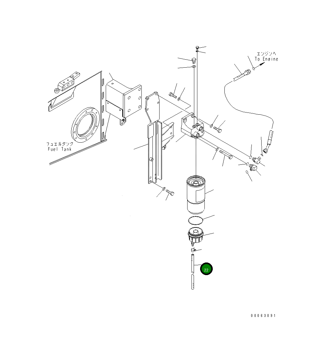 Шланг 07286-00818 Komatsu