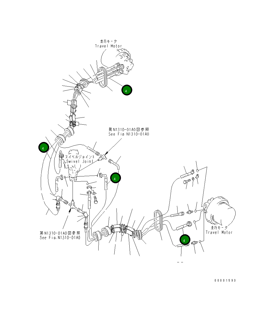 Шланг 208-62-K1160 Komatsu