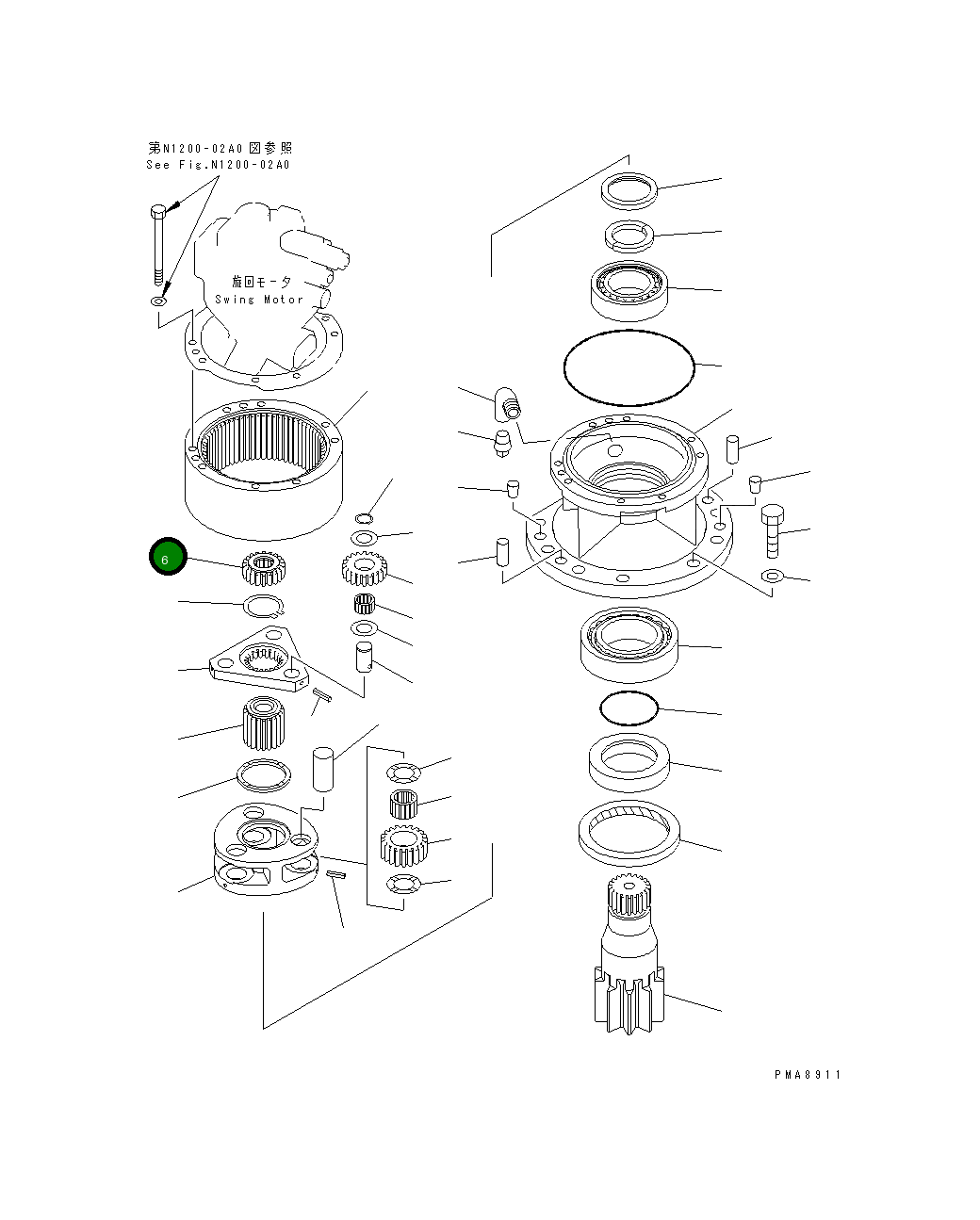 Шестерня 201-26-62150 Komatsu