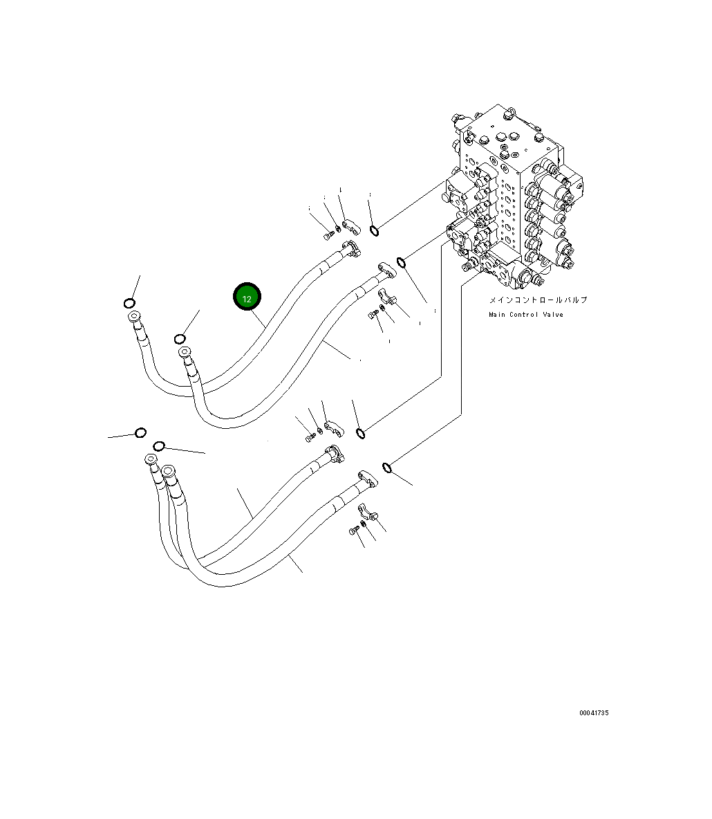 Шланг 20Y-62-41182 Komatsu