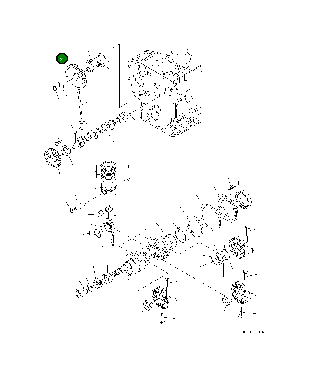 Шестерня KT15875-2401-3 Komatsu