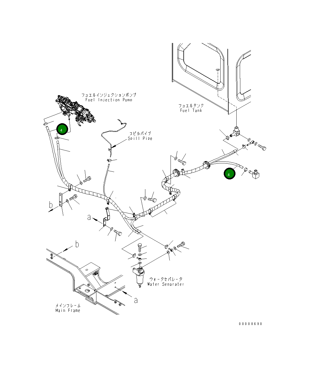 Шланг 07288-01036 Komatsu