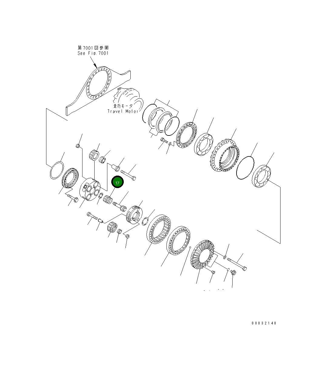Шестерня 208-27-52130 Komatsu