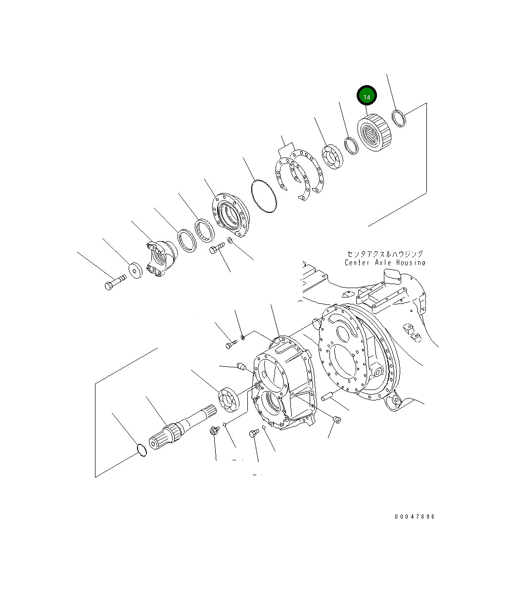 Шестерня 56D-23-16612 Komatsu