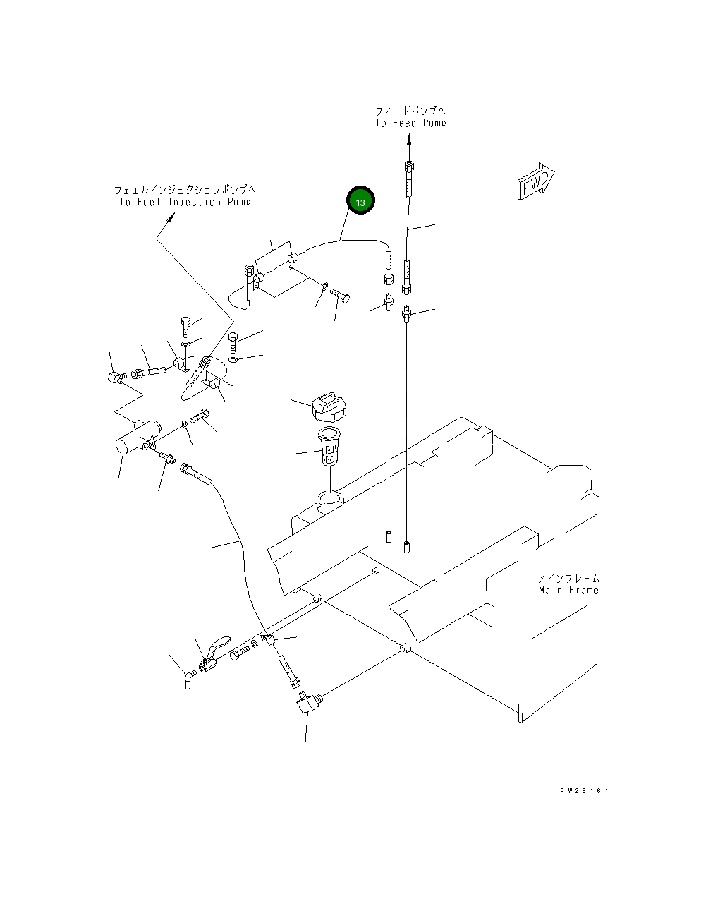 Шланг 07621-00309 Komatsu