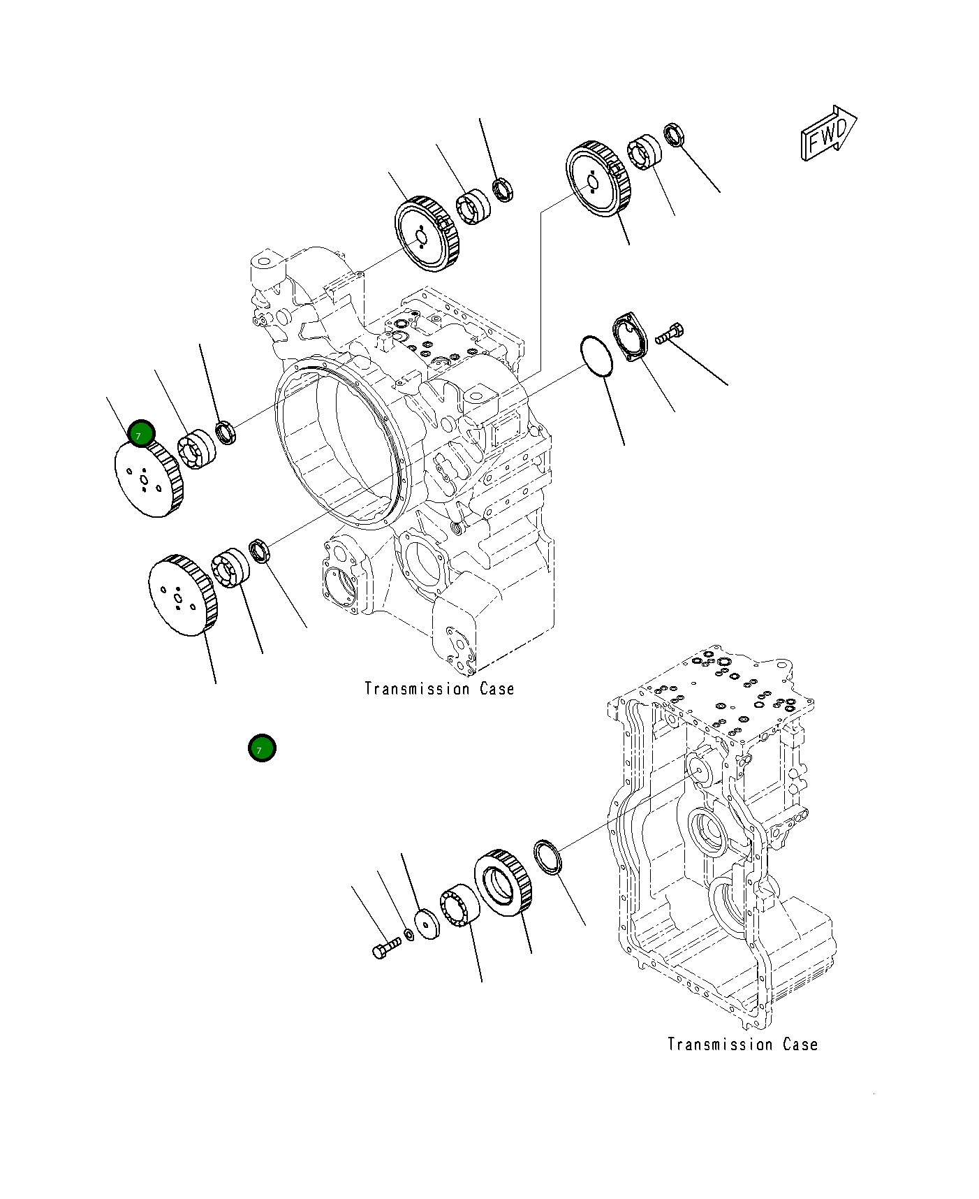 Шестерня, L.H 23H-13-13410 Komatsu