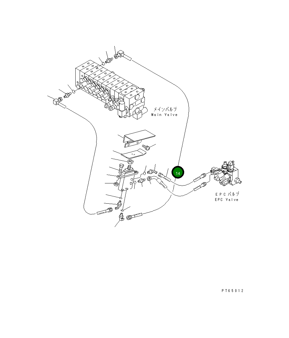 Шланг 20C-62-31350 Komatsu