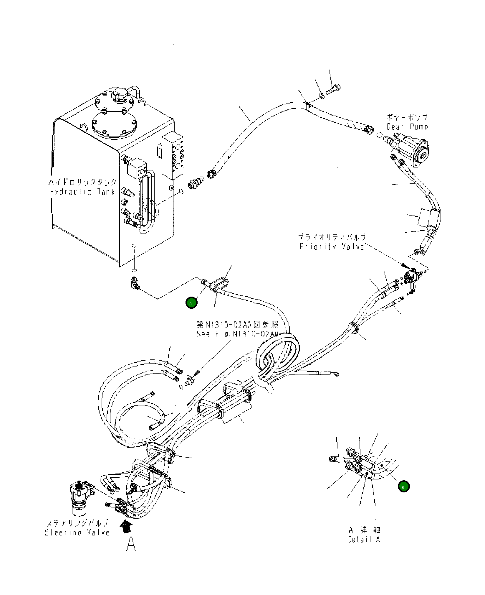 Шланг 02762-00461 Komatsu