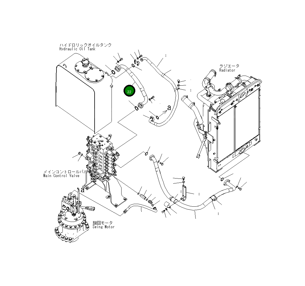 Шланг 20Y-62-51251 Komatsu