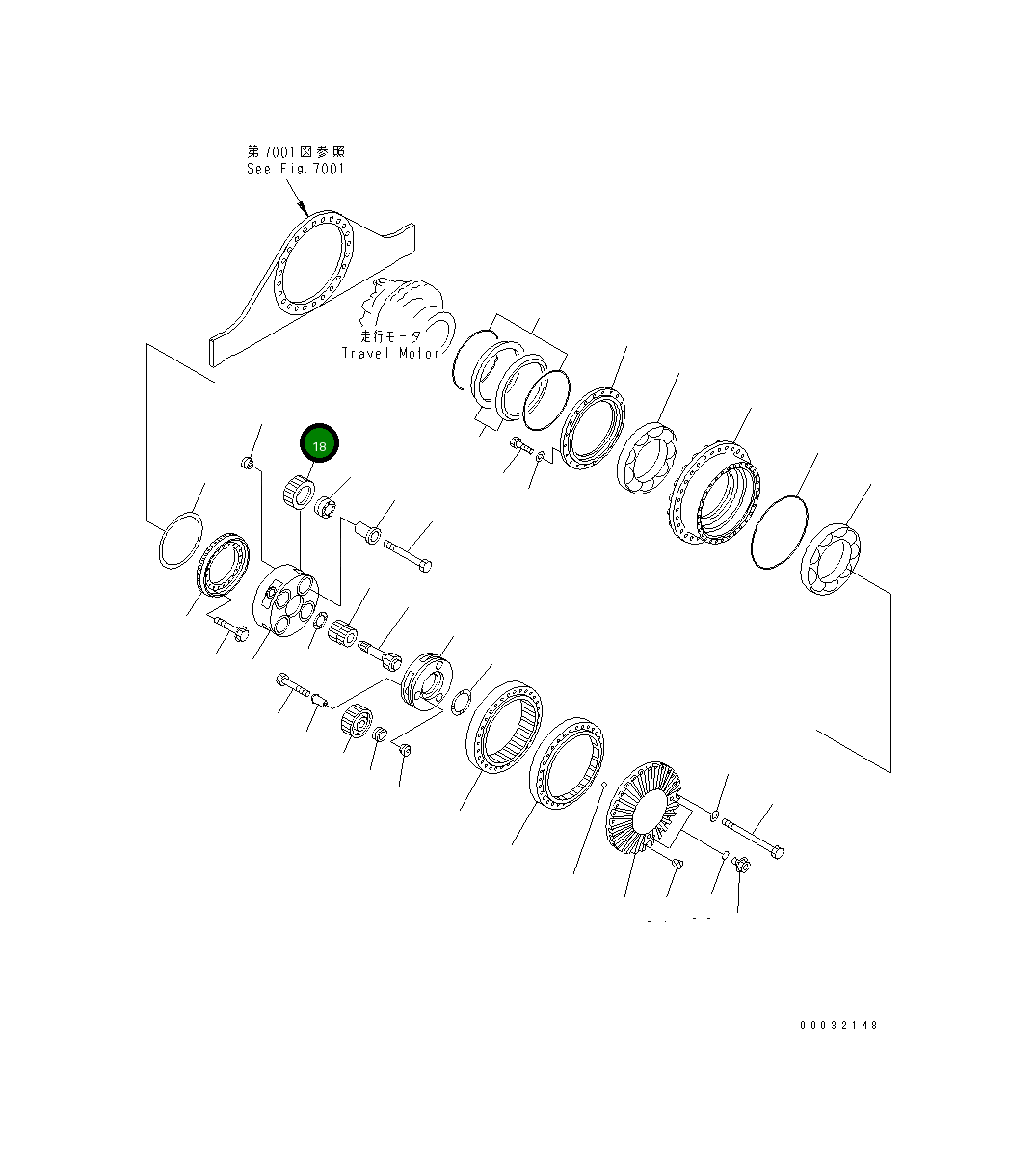 Шестерня 208-27-52140 Komatsu