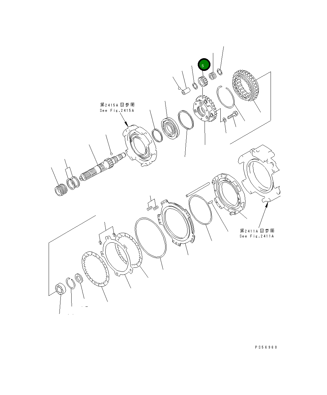 Шестерня 235-15-12440 Komatsu