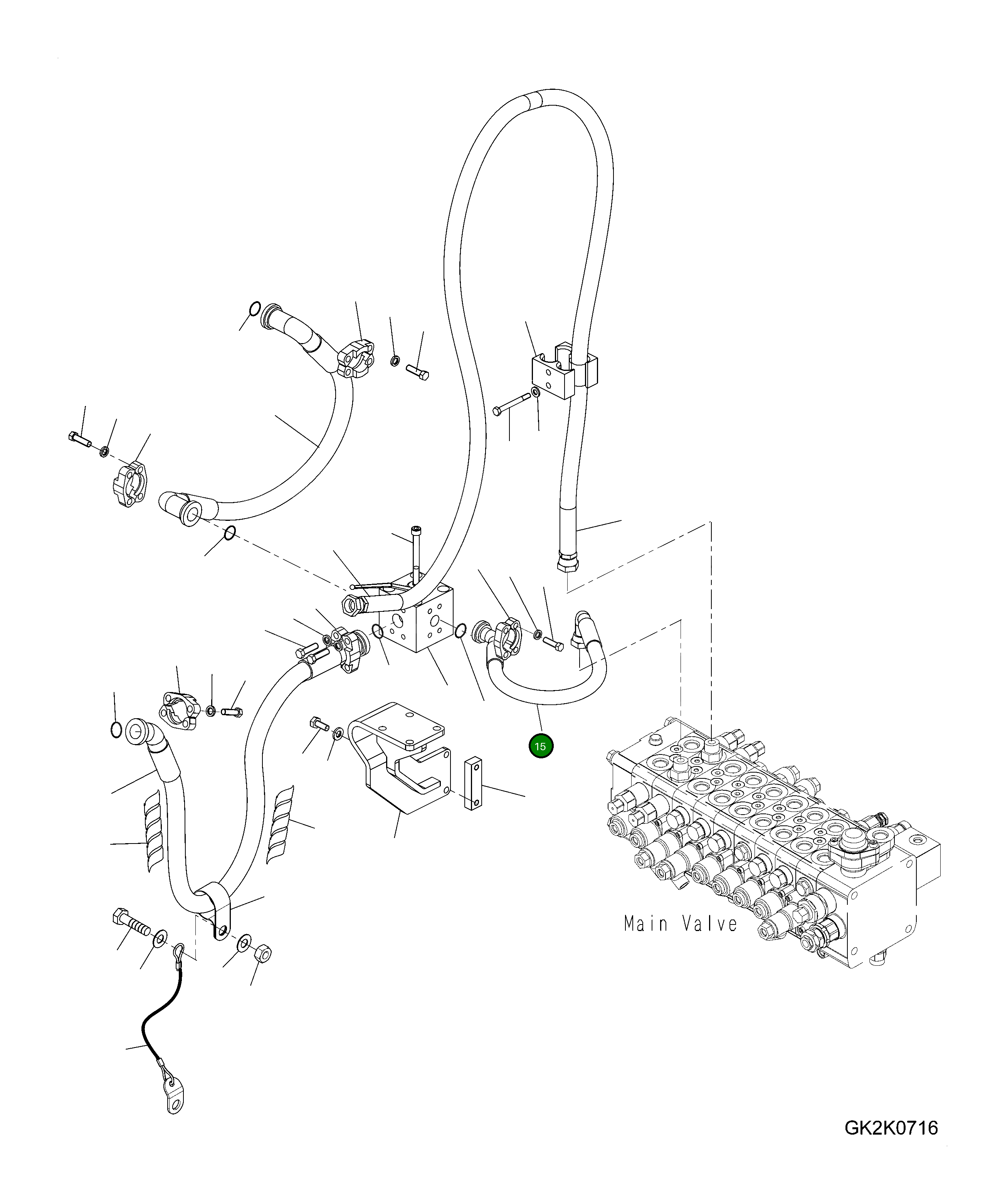 Шланг 20G-970-3880 Komatsu