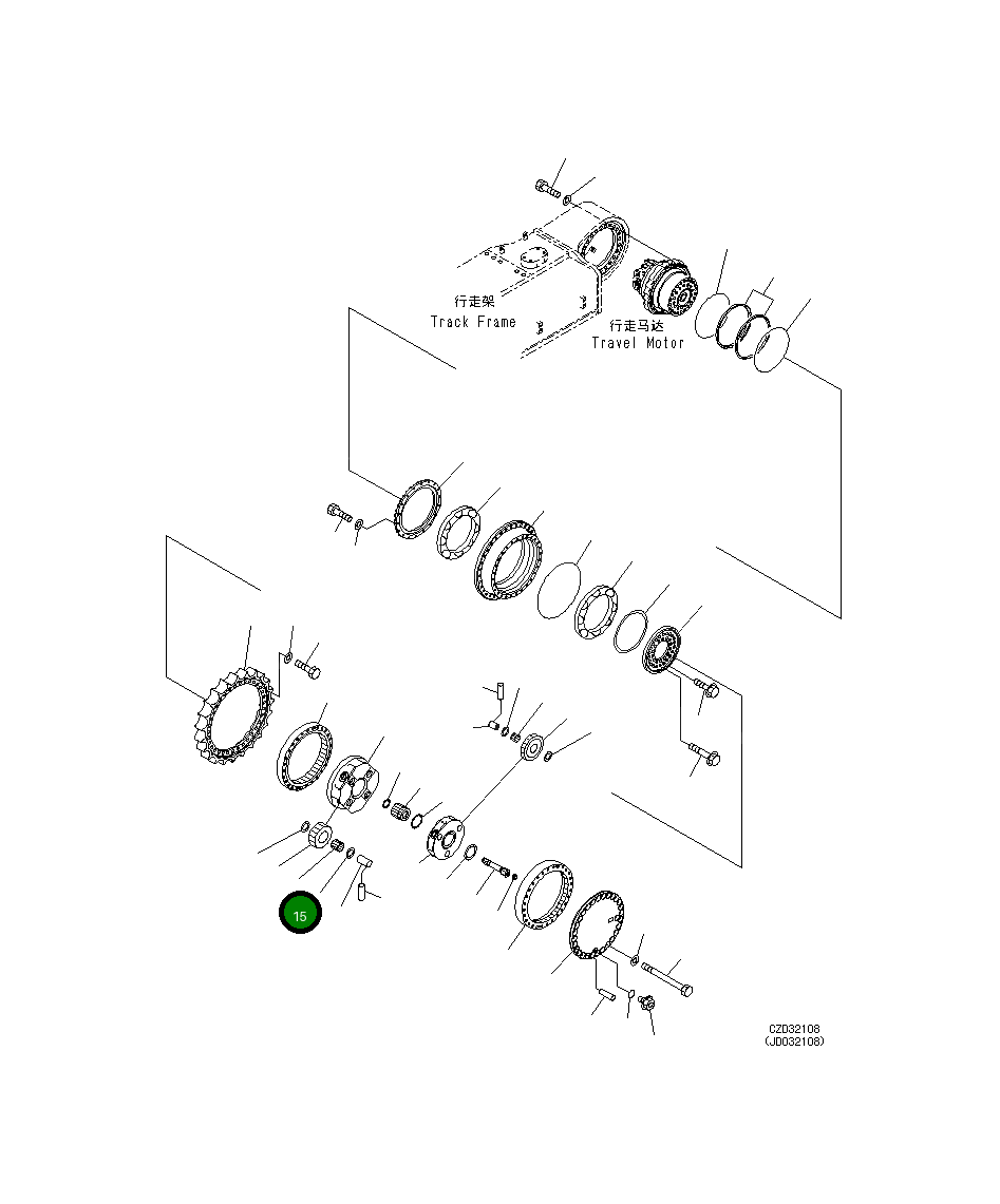 Шестерня 21M-27-11140 Komatsu