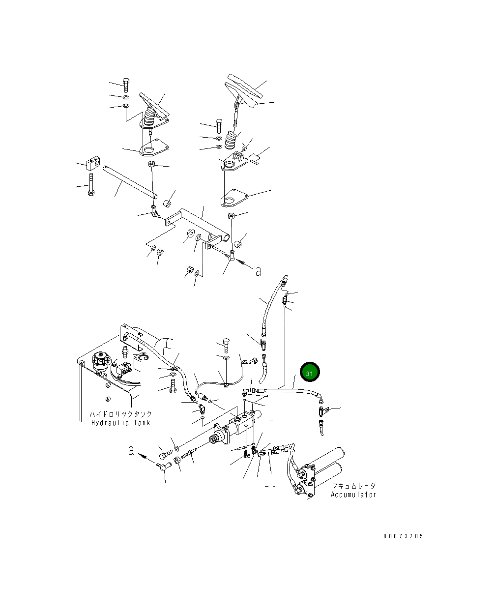 Шланг 02767-B02A4 Komatsu