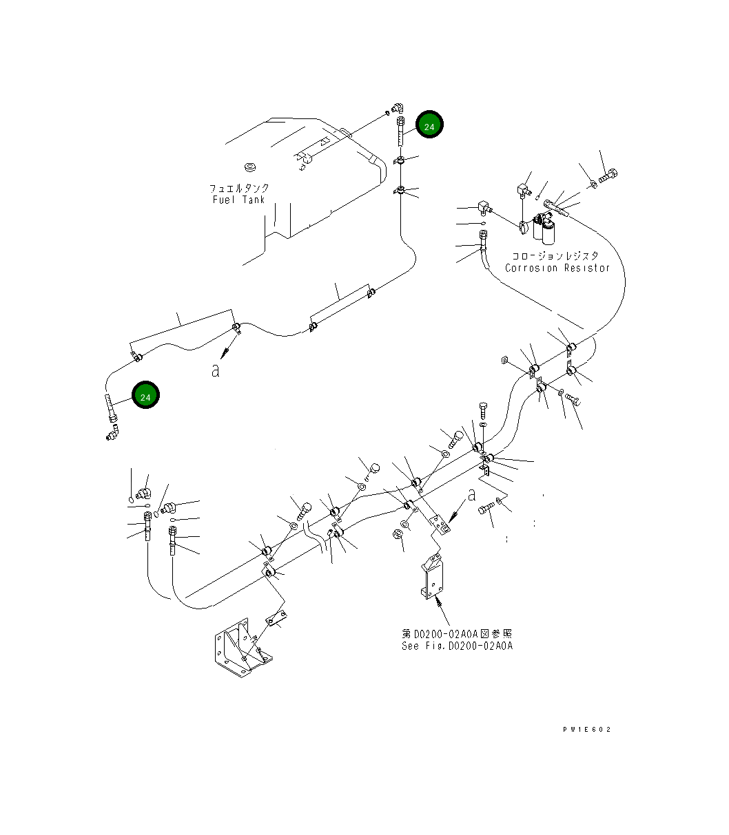 Шланг 07102-20234 Komatsu